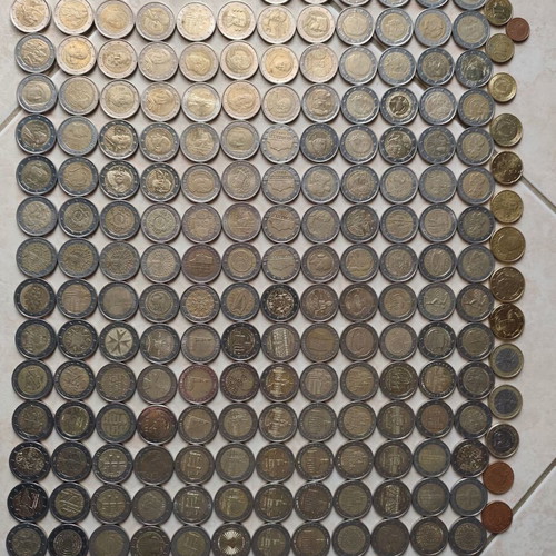 2€ coin collection used, over 5 coins