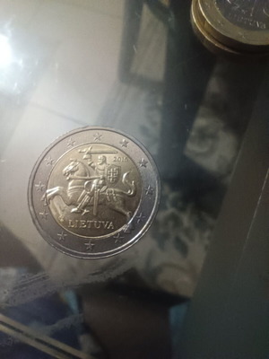 Lithuania 2 euro 2015 coin used, circulated