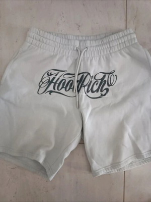 Hoodrich shorts, white and light grey, size small