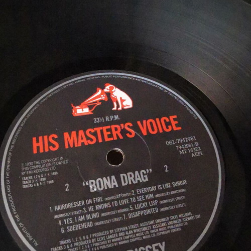 Morrissey Bona Drag LP used, Greek edition 1990 with original inner sleeve