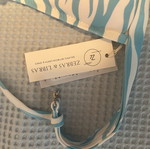 Zebras & Libras bikini new, white and blue
