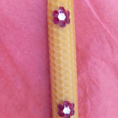 Candle made of natural wax new in packaging