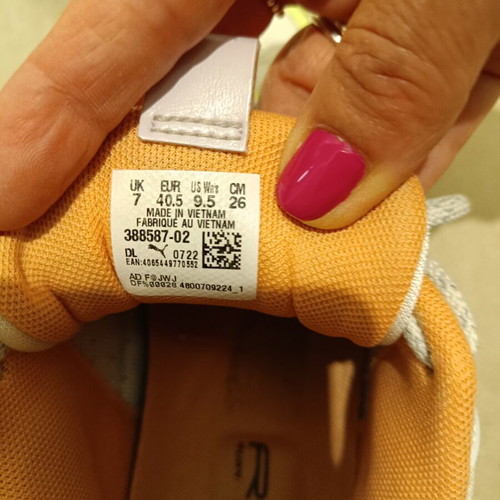 Puma women's athletic shoes like new, white and pink, size 40.5