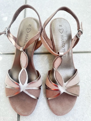 Marco Tozzi Women's Sandals with Chunky Low Heel in Beige New