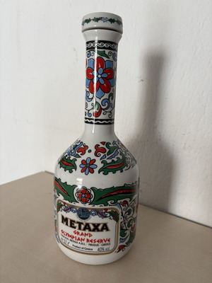 Metaxa Grand Olympian Reserve porcelain commemorative bottle like new