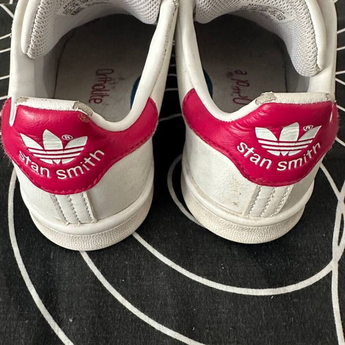 Adidas Stan Smith kids sneakers white pink EU 29 used with velcro