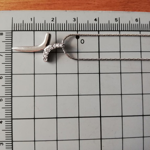 Silver cross 925 with white zircons like new
