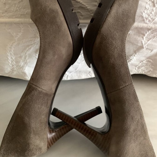 Marian suede pumps new, khaki/gray, size 39