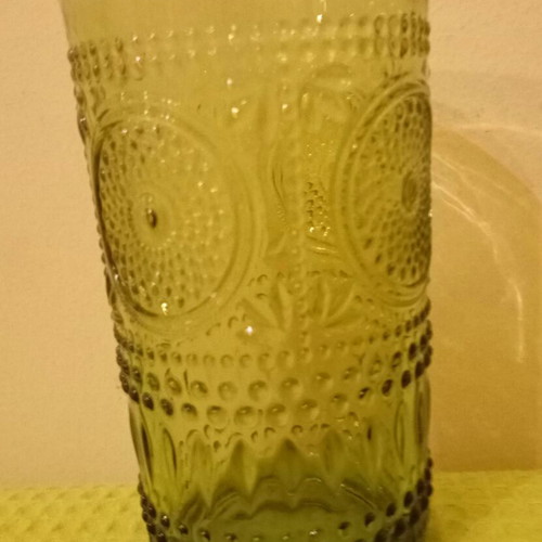 Emerald water glasses set of 5, new