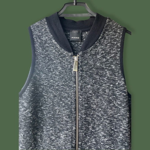 Pinko mini dress new, dark gray with black