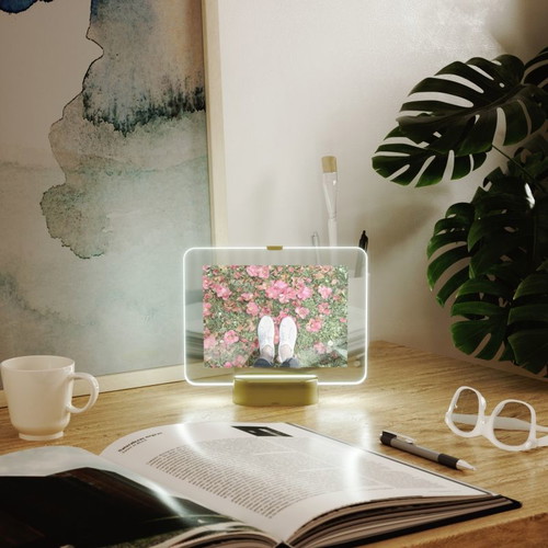 Umbra photo frame with Led lighting 13x18 cm new, silver base