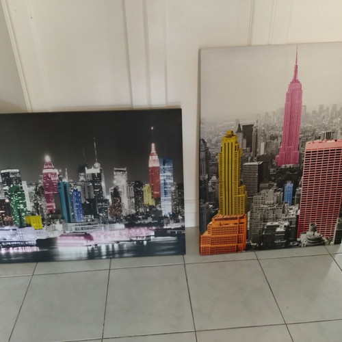 Canvas wall art set of 2, 80x60 cm