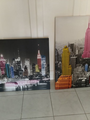 Canvas wall art set of 2, 80x60 cm