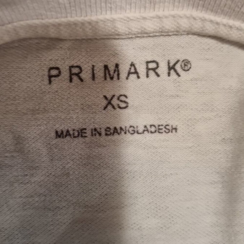 Primark men's white short-sleeve t-shirt like new, size XS