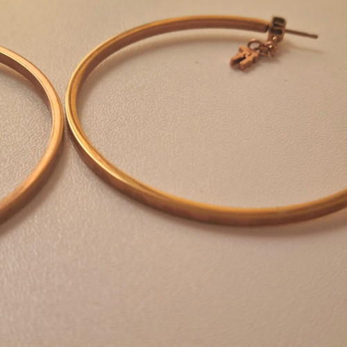 Folli Follie Rose Gold Hoop Earrings Like New