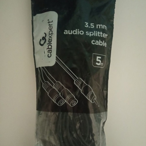 Cablexpert 3.5mm audio splitter cable 5 meters new