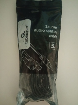 Cablexpert 3.5mm audio splitter cable 5 meters new
