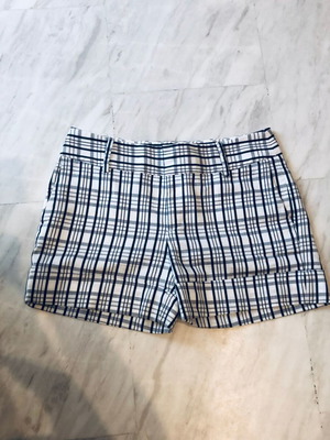 Zara women's bermuda shorts, white and black checkered, size M