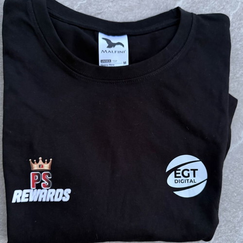 Black T-shirt Malfini Heavy New 137 with Retro Burning Hot Print, New, Size M