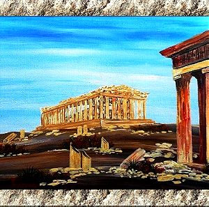 Πίνακας ζωγραφισμένος με ακρυλικά χρώματα σε καμβά – Parthenon Acropolis