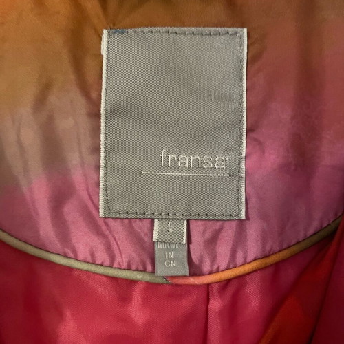Fransa quilted jacket like new, size L plus size, multicolor