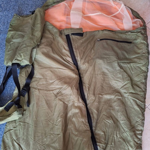 Czech Army Summer Sleeping Bag used with mosquito net and compression sack
