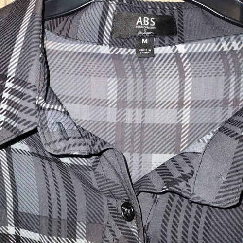 Abs semi-transparent checked shirt used