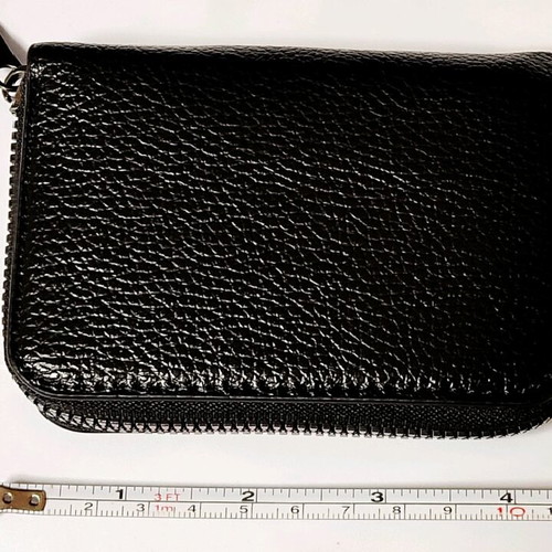 Men's PU Leather Wallet new, black with zipper