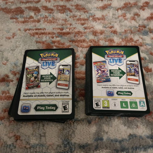 Pokemon redeem codes like new, pack of 88