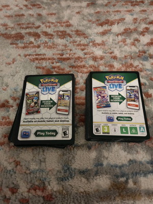 Pokemon redeem codes like new, pack of 88