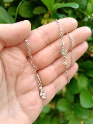Ατσάλινο Σετ Κολιέ & Βραχιόλι με Ζιργκόν & Swarovski