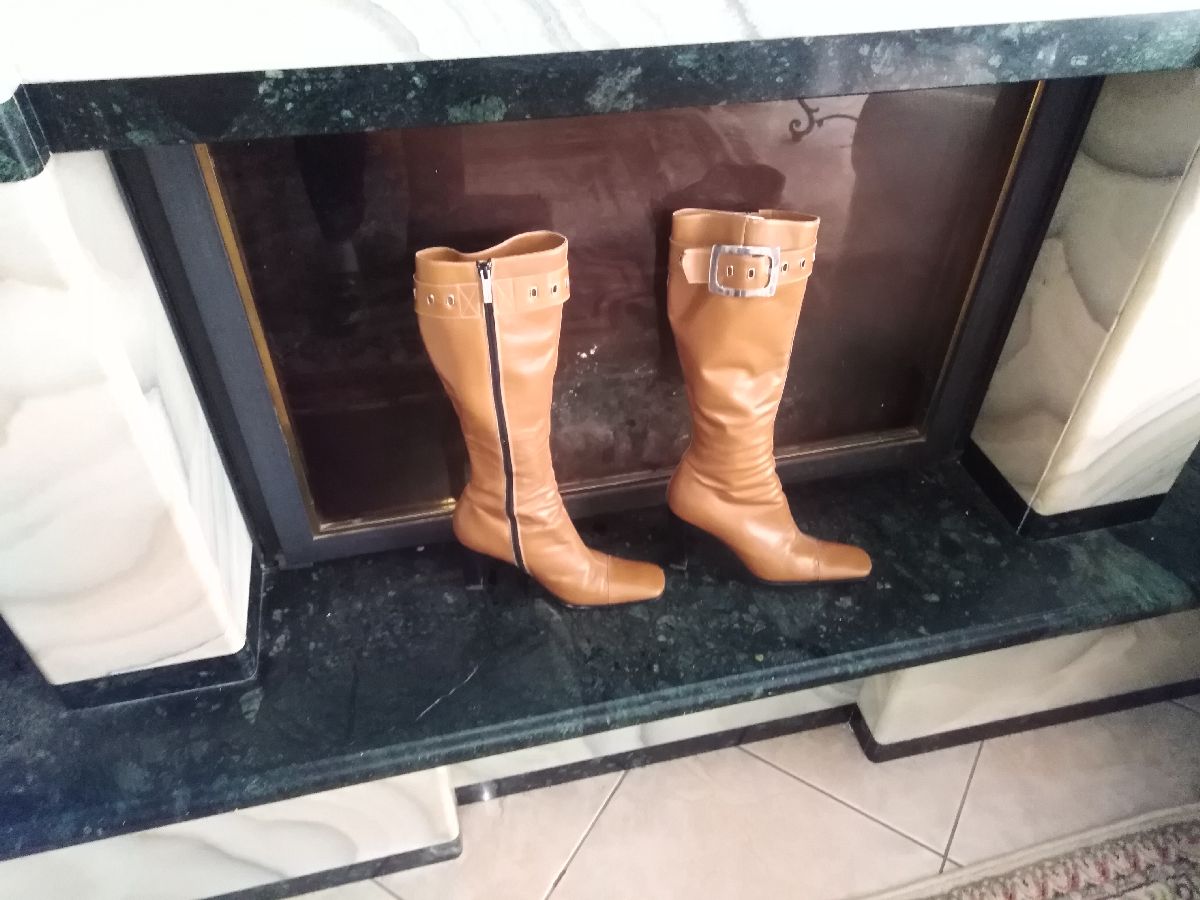 Retro Italian boots used brown with… - € 65,00 - Vendora.cy