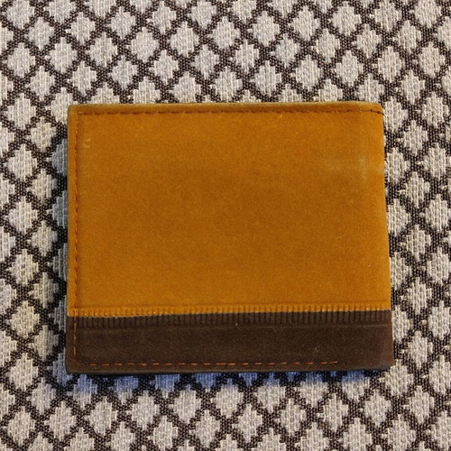 Canvas wallet used brown