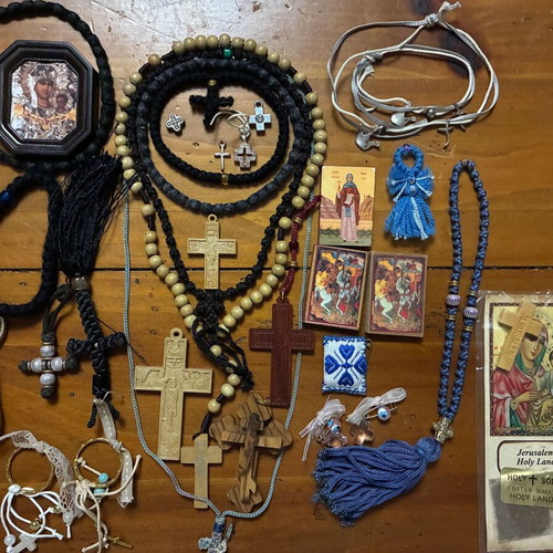 Various religious items like new