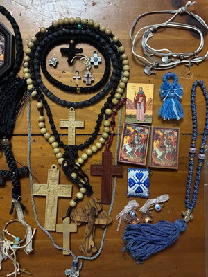 Various religious items like new