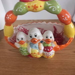 Easter ceramic basket