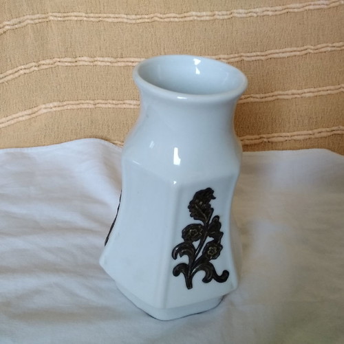 Limoces silver porcelain vase used