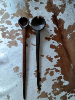 Wooden handmade spoons like new, set of 2 pieces