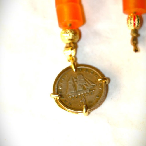 Begleri Konstantinos Kanaris amber with 24K gold handmade, INDICO JEWELLS