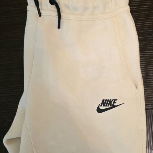 Παντελόνι φόρμας Nike Sportswear Tech Fleece εκρού σαν καινούργιο
