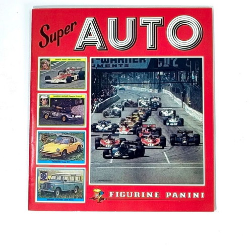 Super Auto Panini 1977 sticker album like new, rare vintage