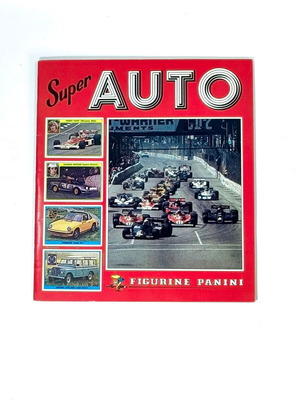 Super Auto Panini 1977 sticker album like new, rare vintage