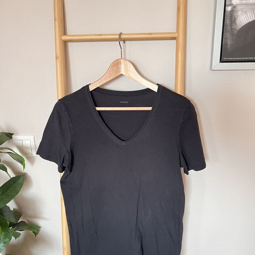 Tezenis Black T-Shirt Small 100% Cotton Like New