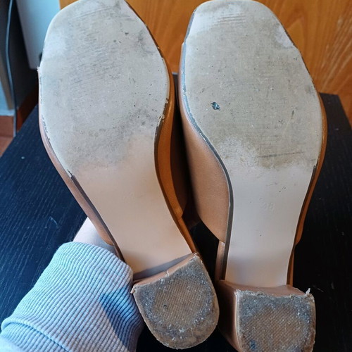 Voi & Noi women's mules used, camel, size 38
