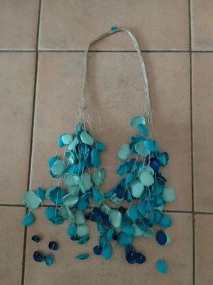 Handmade necklace like new, turquoise