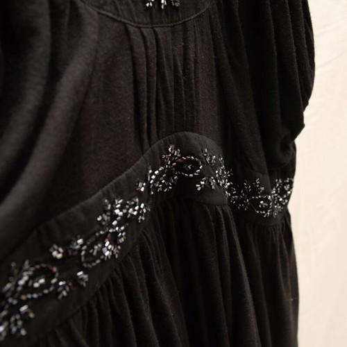 Women's black evening top size M like new with beads