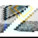  Κάλλυμα κρεβατιού patchwork χειροποίητο, μοναδικό, βαμβακερό σκέπασμα