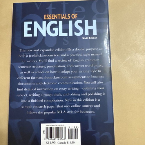 Essentials of English Barron's Educational Series new, softcover