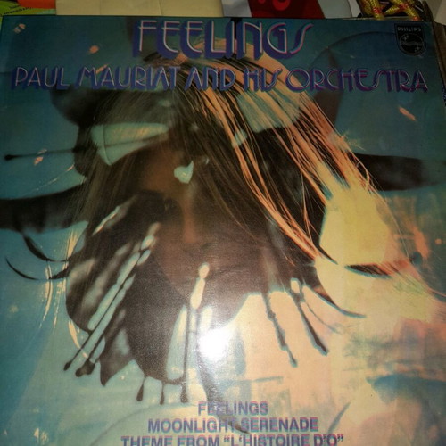 Vinyl record used, Feelings by Paul Mauriat and Albano & Romina Powen