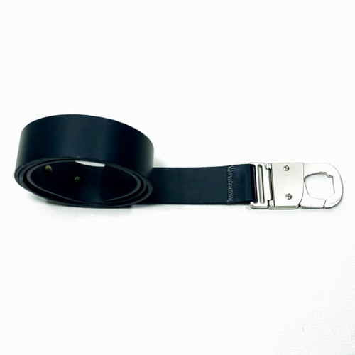 Aviator Leather Belt with Airplane Seatbelt Buckle, Handmade in Greece